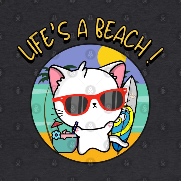 Life's a beach Angora Cat by Pet Station